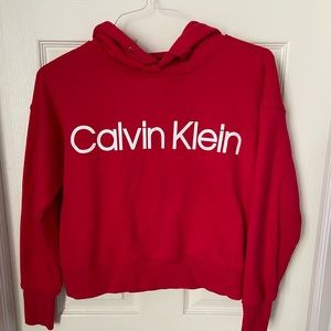 Red Calvin Klein hoodie